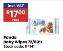 Africa Cash and Carry Panda Baby Wipes 72/80's offer