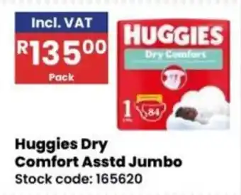 Africa Cash and Carry Huggies Dry Comfort Asstd Jumbo offer