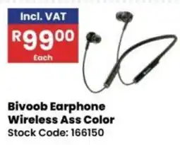 Africa Cash and Carry Bivoob Earphone Wireless Assorted offer