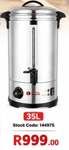 Africa Cash and Carry Royal Homeware 35L Coffee Urn offer