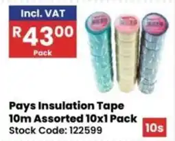 Africa Cash and Carry Pays Insulation Tape Assorted offer
