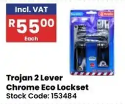 Africa Cash and Carry Trojan 2 Lever Chrome Eco Lockset offer
