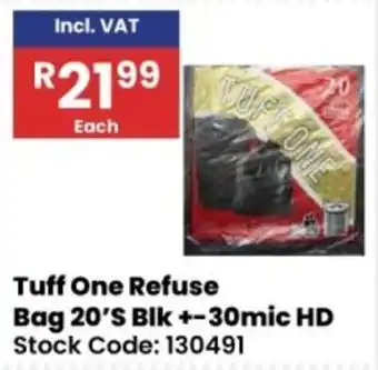 Africa Cash and Carry Tuff One Refuse Bag 20'S Blk offer