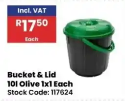 Africa Cash and Carry Bucket & Lid 10l Olive offer