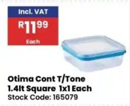 Africa Cash and Carry Otima Cont T/Tone 1.4lt Square offer