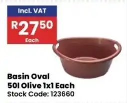 Africa Cash and Carry Basin Oval 50l Olive offer