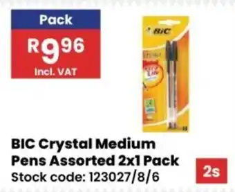 Africa Cash and Carry BIC Crystal Medium Pens Assorted offer