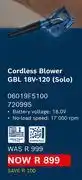 Builders Warehouse Bosch Cordless Blower GBL 18V-120 (Solo) 06019F5100 720995 offer