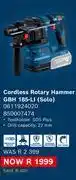 Builders Warehouse Bosch Cordless Rotary Hammer GBH 185-Li (Solo) 0611924020 850007474 offer