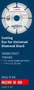 Builders Warehouse Bosch Cutting Eco For Universal Diamond Disc 5 2608615027 705449 offer