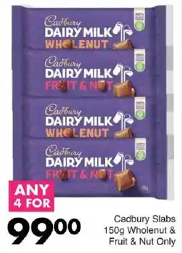Save Cadbury Slabs offer