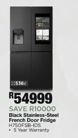 House & Home Black Stainless-Steel French Door Fridge H750FSB-IDS offer