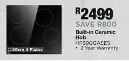 House & Home Built-in Ceramic Hob HFS90GA5ES offer