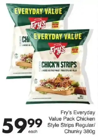Save Fry's Everyday Value Pack Chicken Style Strips Regular/Chunky offer