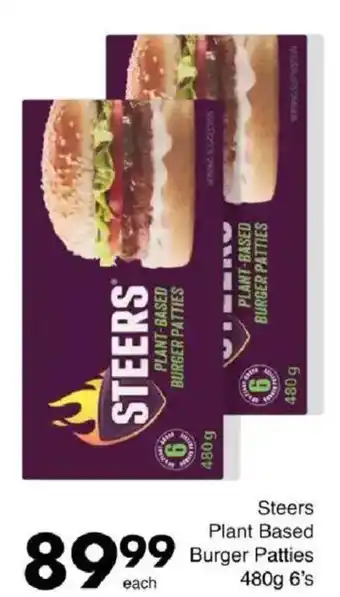 Save Steers Plant Based Burger Patties offer