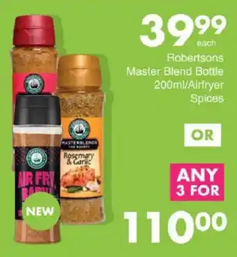 Save Robertsons Master Blend Bottle/ Airfryer Spices offer
