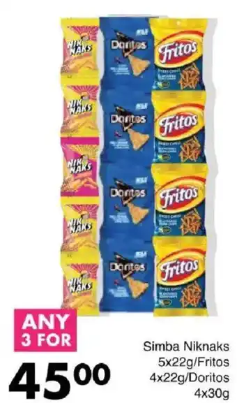 Save Simba Niknaks Fritos Doritos offer