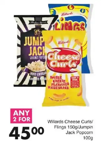Save Willards Cheese Curls/Flings/Jumpin Jack Popcorn offer