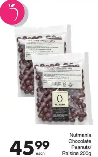 Save Nutmania Chocolate Peanuts/Raisins offer