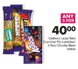 Save Cadbury Large Bars offer
