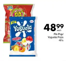 Save Pin Pop/ Yogueta Pops Assorted offer