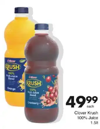 Save Clover Krush 100% Juice offer