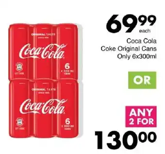 Save Coca Cola Coke Original Cans offer