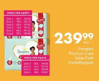 Save Pampers Premium Care Value Pack Pants/Nappies offer