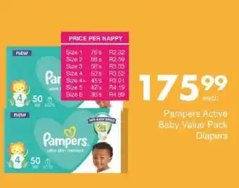 Save Pampers Active Baby Value Pack Diapers offer