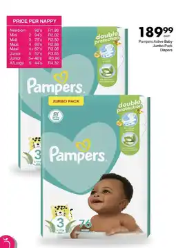 Save Pampers Active Baby Jumbo Pack Diapers offer