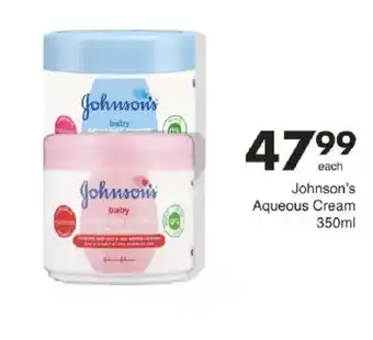 Save Johnson's baby Aqueous Cream offer
