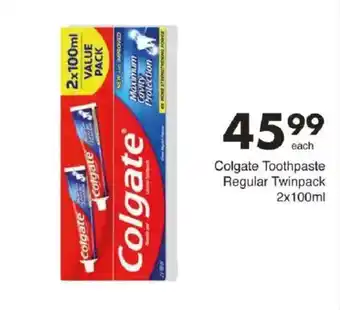 Save Colgate Toothpaste Regular Twinpack offer