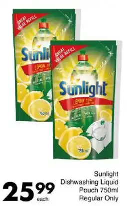 Save Sunlight Dishwashing Liquid Pouch offer