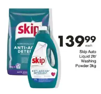 Save Skip Auto Liquid 2lt/ Washing Powder 3kg offer