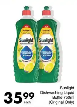 Save Sunlight Dishwashing Liquid offer