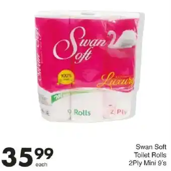 Save Swan Soft Toilet Rolls 2Ply Mini 9's offer