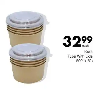 Save Kraft Tubs With Lids offer