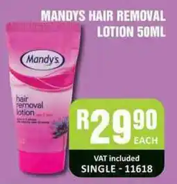 Cosmetic Connection Mandys Hair Removal Lotion offer