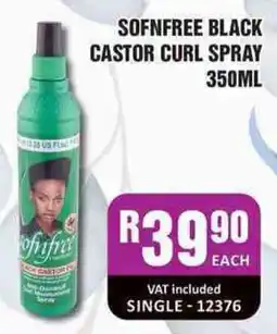 Cosmetic Connection Sofnfree Black Castor Curl Spray offer