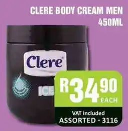 Cosmetic Connection Clere Body Cream Men Assorted offer