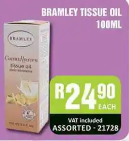 Cosmetic Connection Bramley Tissue Oil Assorted offer