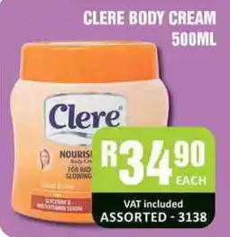 Cosmetic Connection Clere Body Cream Assorted offer