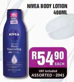 Cosmetic Connection NIVEA BODY LOTION Assorted offer