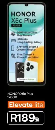 Cell C HONOR X5c Plus 128GB offer