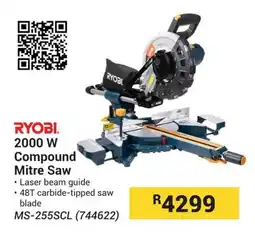 Builders Warehouse RYOBI 2000 W Compound Mitre Saw offer