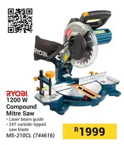 Builders Warehouse RYOBI 1200 W Compound Mitre Saw offer