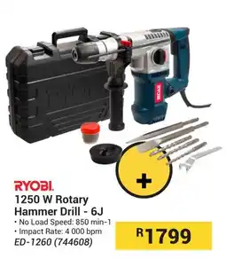 Builders Warehouse RYOBI 1250 W Rotary Hammer Drill - 6J offer