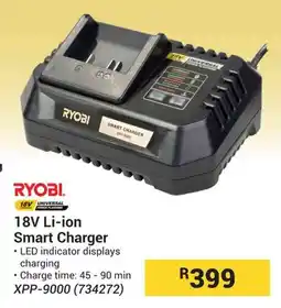 Builders Warehouse RYOBI 18V Li-ion Smart Charger offer