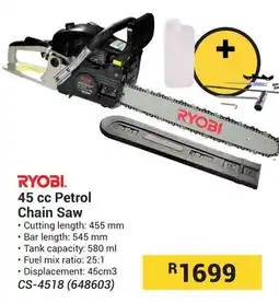 Builders Warehouse RYOBI 45 cc Petrol Chain Saw offer