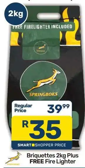 Pick n Pay Briquettes 2kg Plus FREE Fire Lighter offer